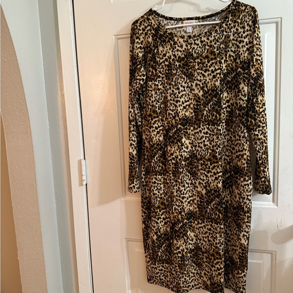 LuLaRoe Animal Print Long Sleeve Dress - Picture 2 of 9